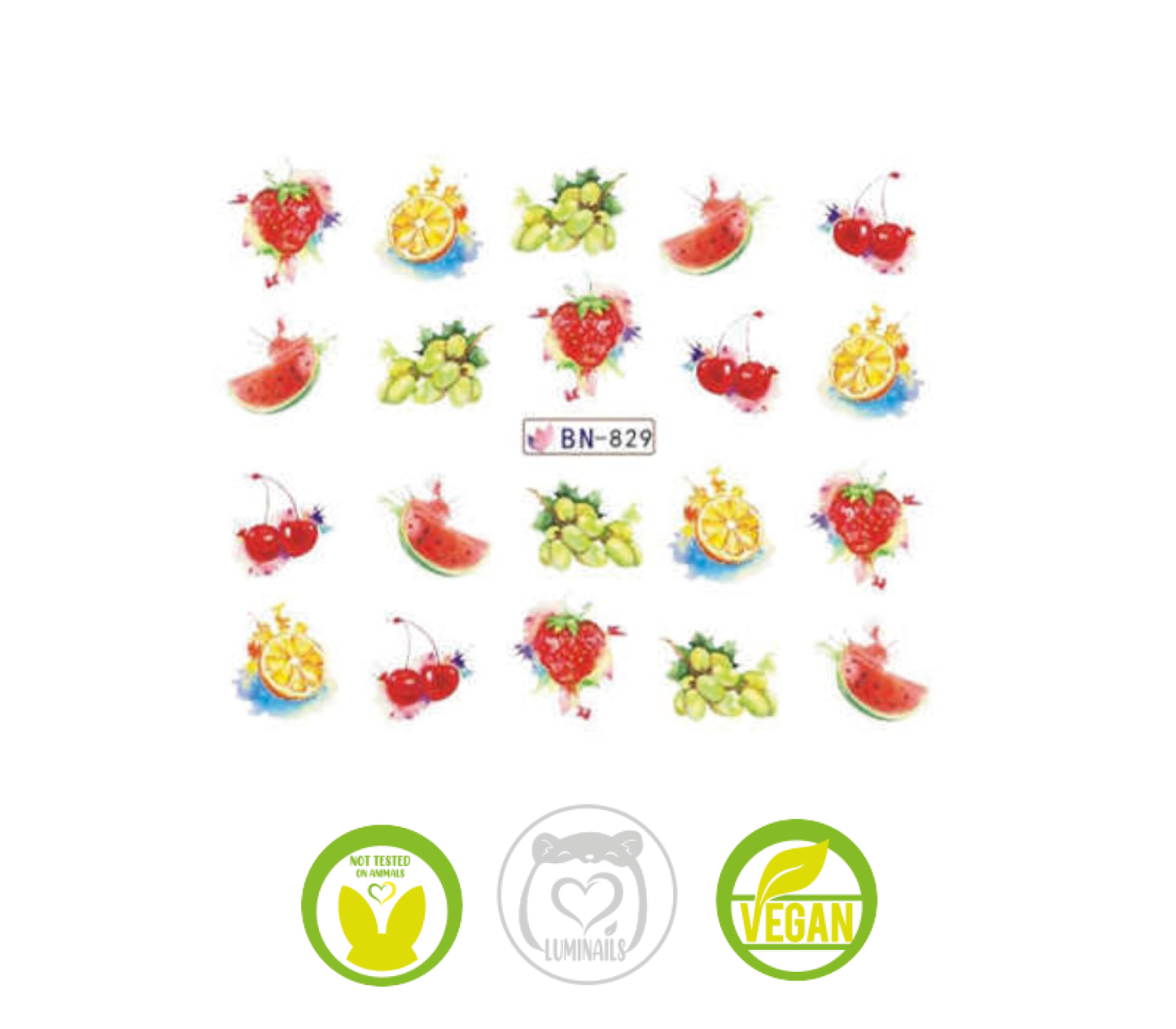 Waterdecal Trasferello: FRUTTA (11 varianti)