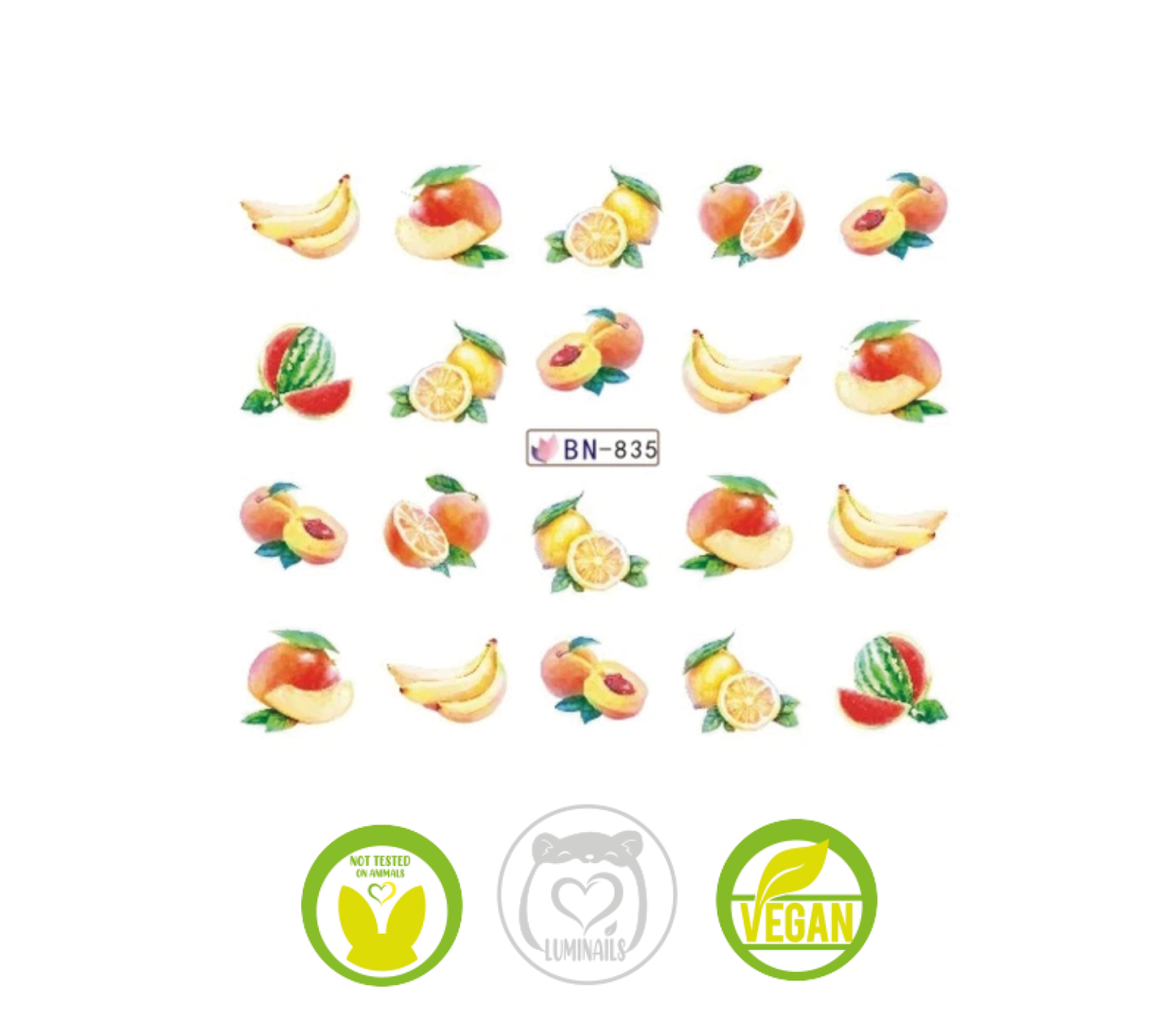 Waterdecal Trasferello: FRUTTA (11 varianti)