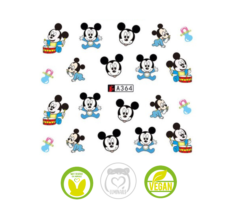 Waterdecal Trasferello: MINNIE/MICKEY Mouse (5 varianti)