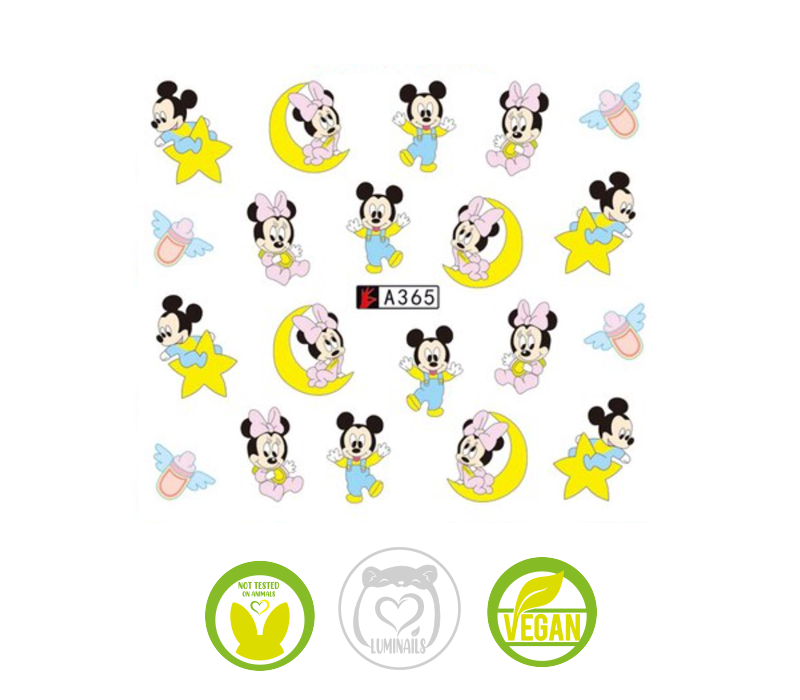 Waterdecal Trasferello: MINNIE/MICKEY Mouse (5 varianti)