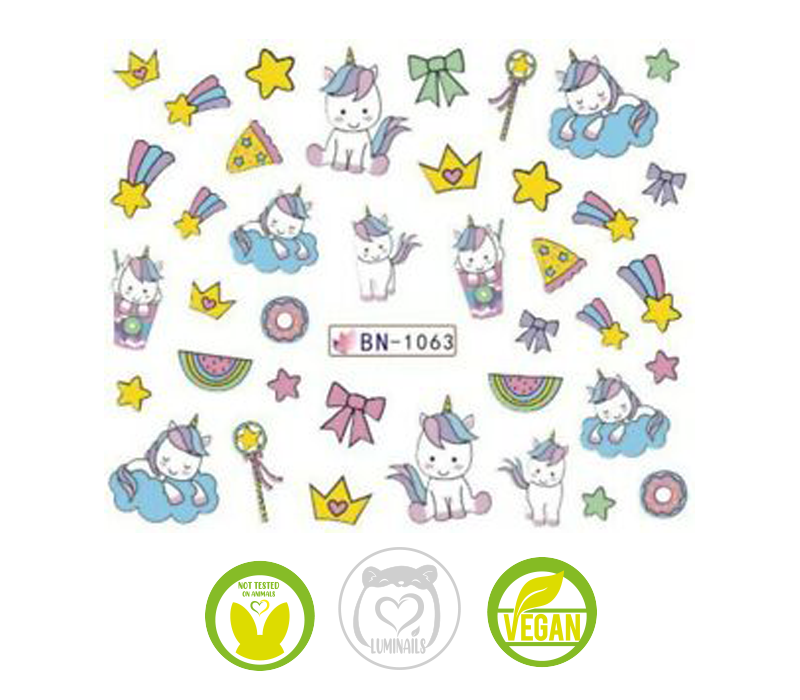 Waterdecal Trasferelli: UNICORNI (6 varianti)