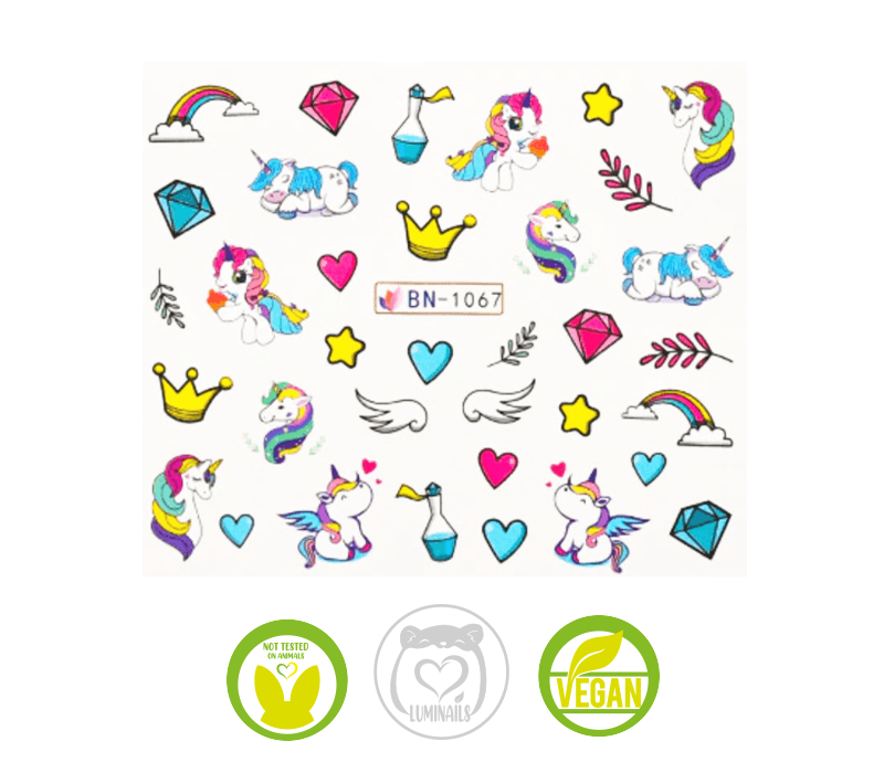 Waterdecal Trasferelli: UNICORNI (6 varianti)