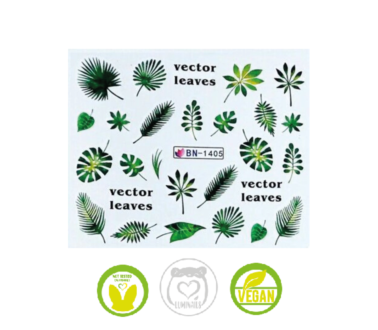 Waterdecal Trasferello: LEAVES (12 varianti)