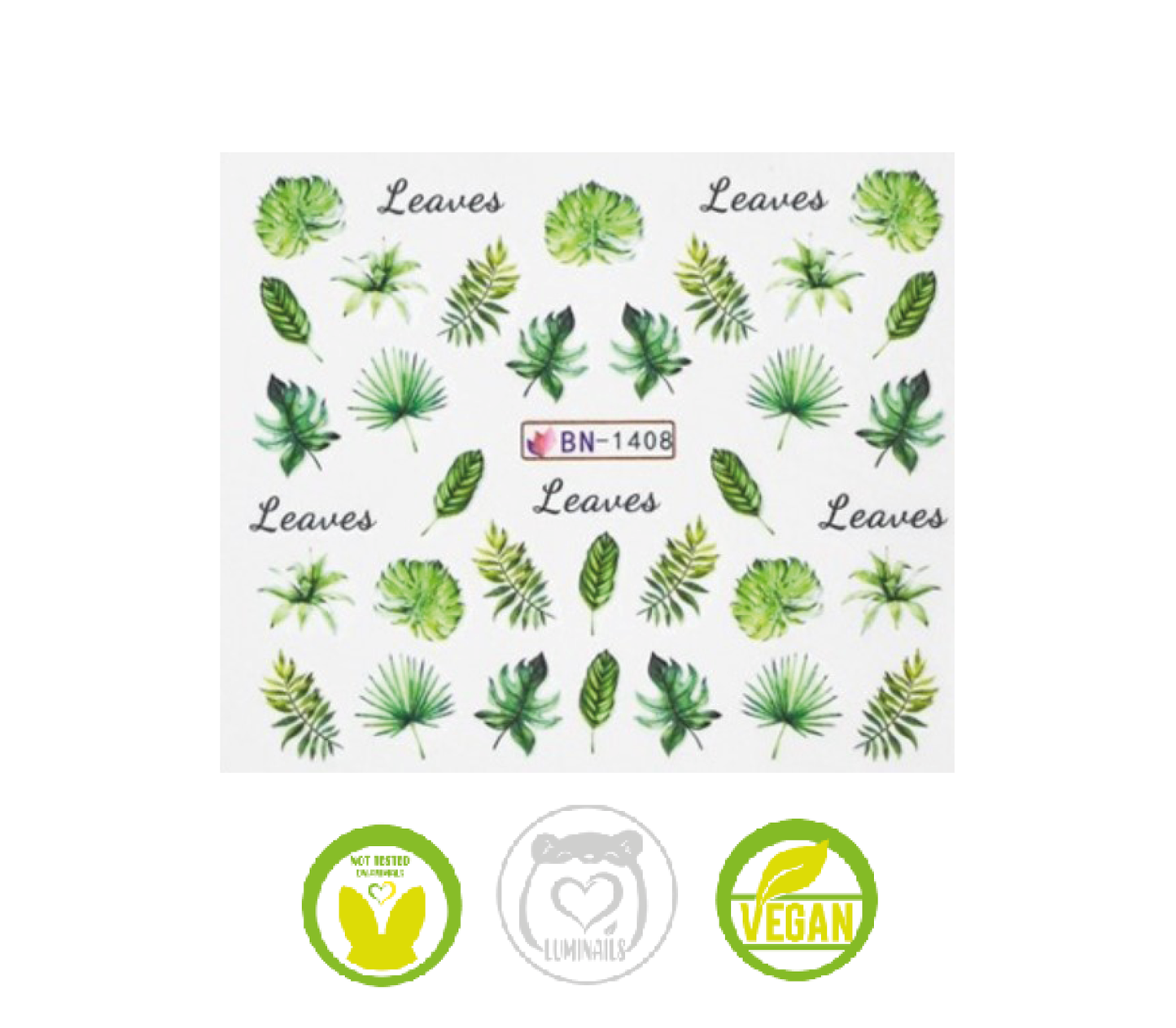 Waterdecal Trasferello: LEAVES (12 varianti)