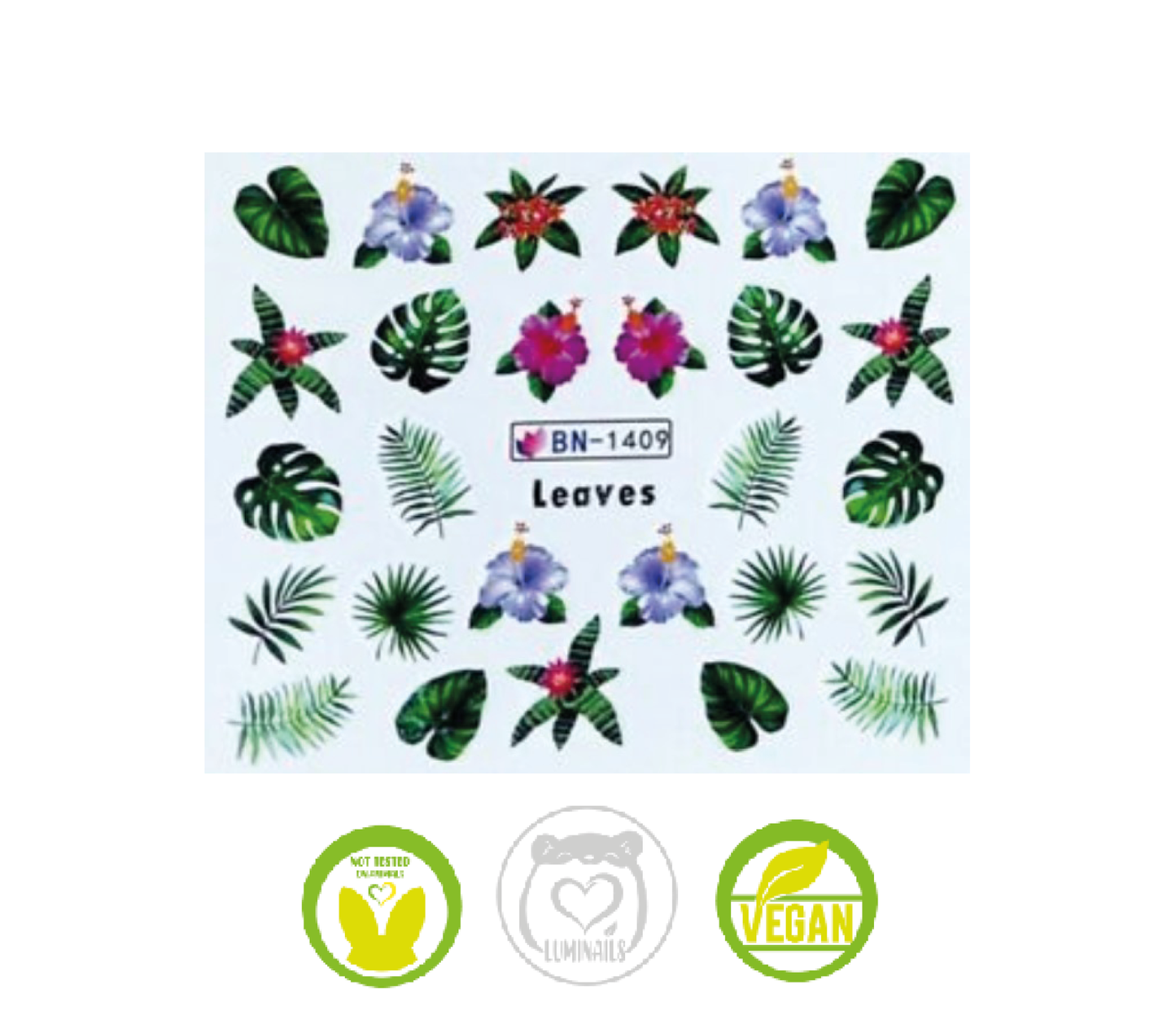 Waterdecal Trasferello: LEAVES (12 varianti)