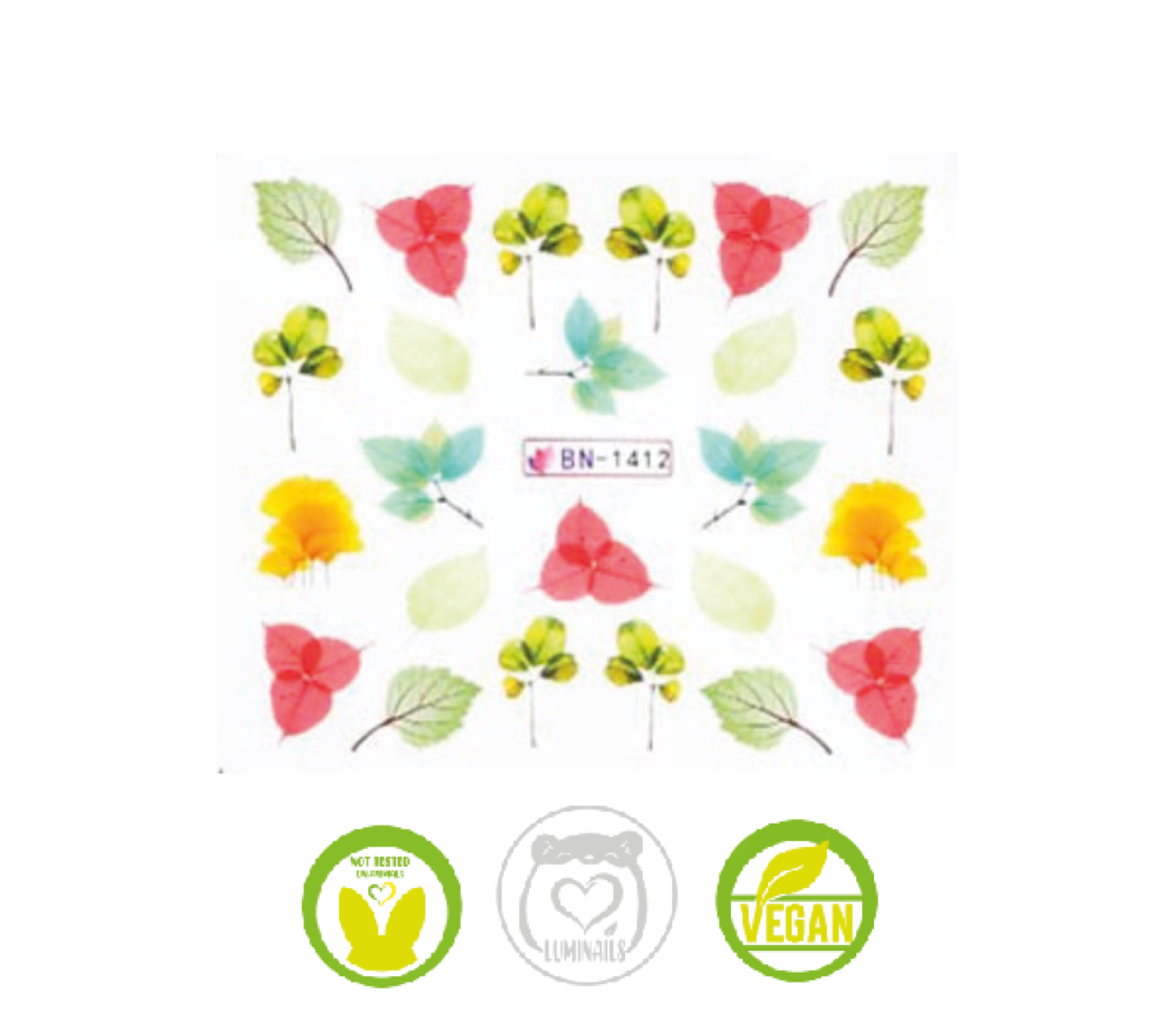 Waterdecal Trasferello: LEAVES (12 varianti)