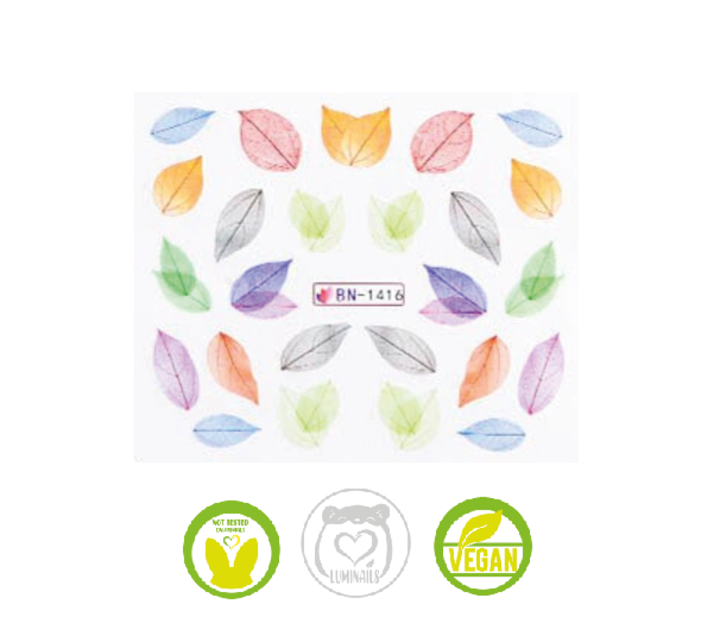 Waterdecal Trasferello: LEAVES (12 varianti)