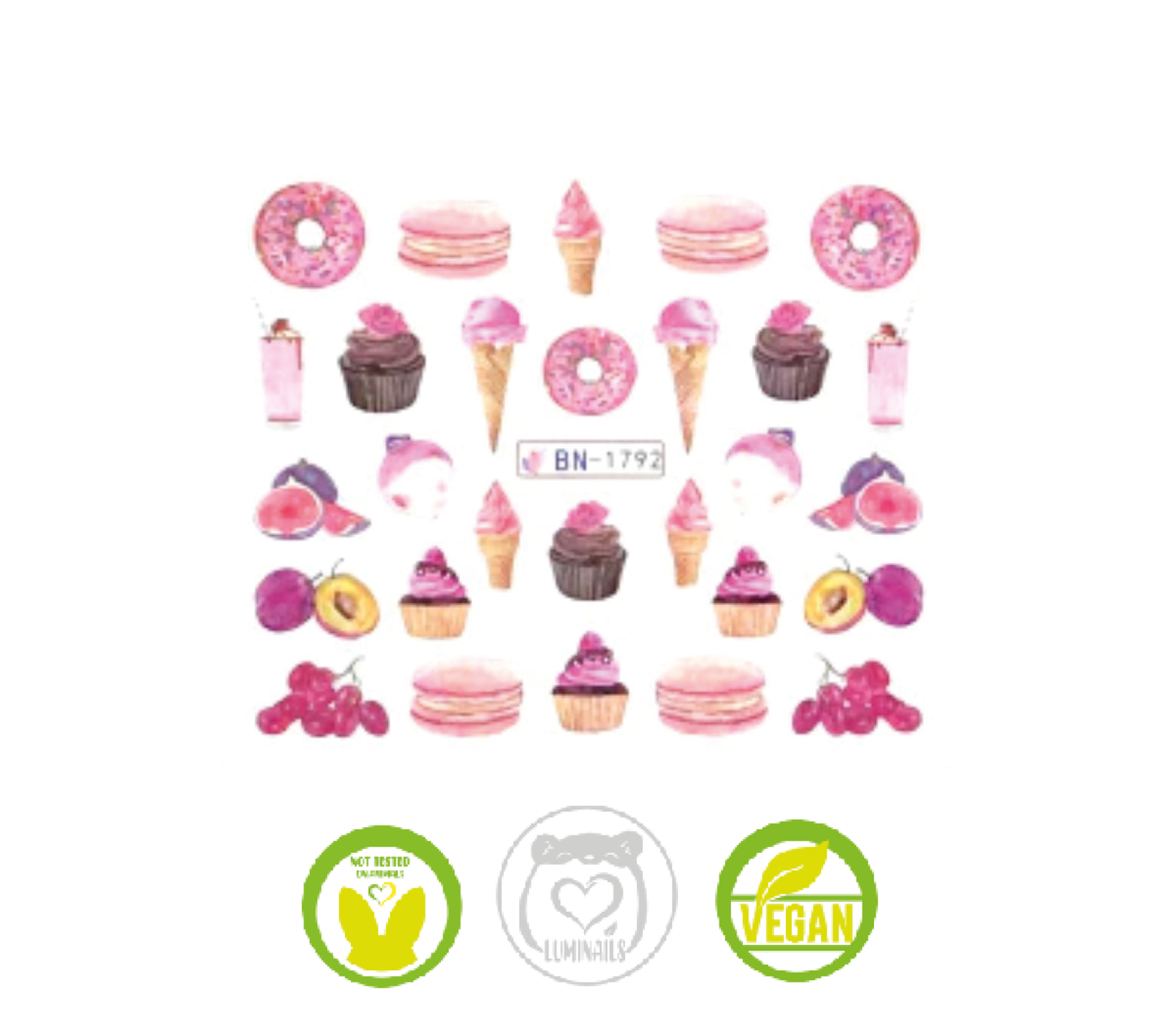 Waterdecal Trasferello: SUMMER COLORS (7 varianti)