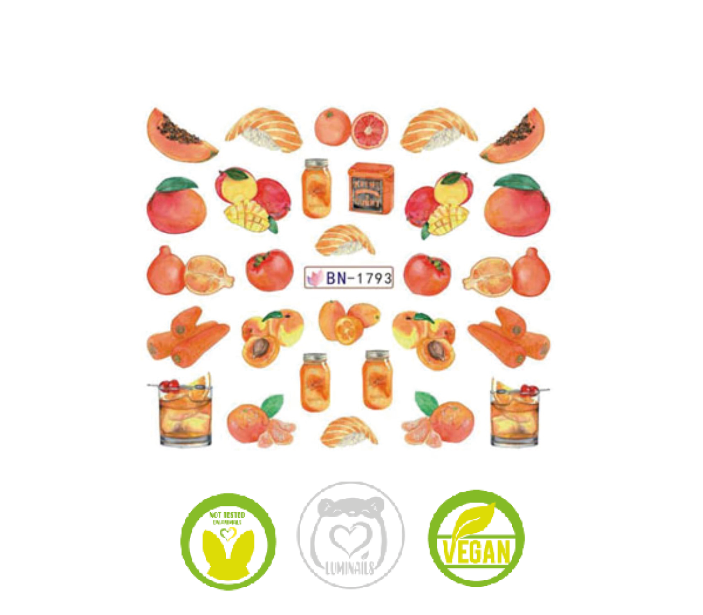 Waterdecal Trasferello: SUMMER COLORS (7 varianti)