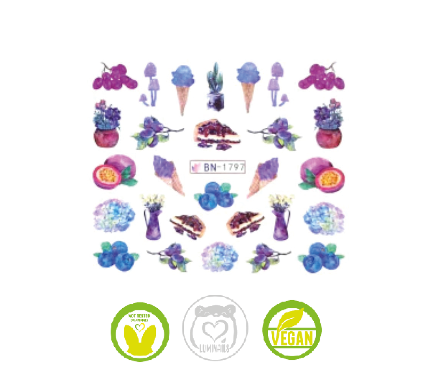 Waterdecal Trasferello: SUMMER COLORS (7 varianti)