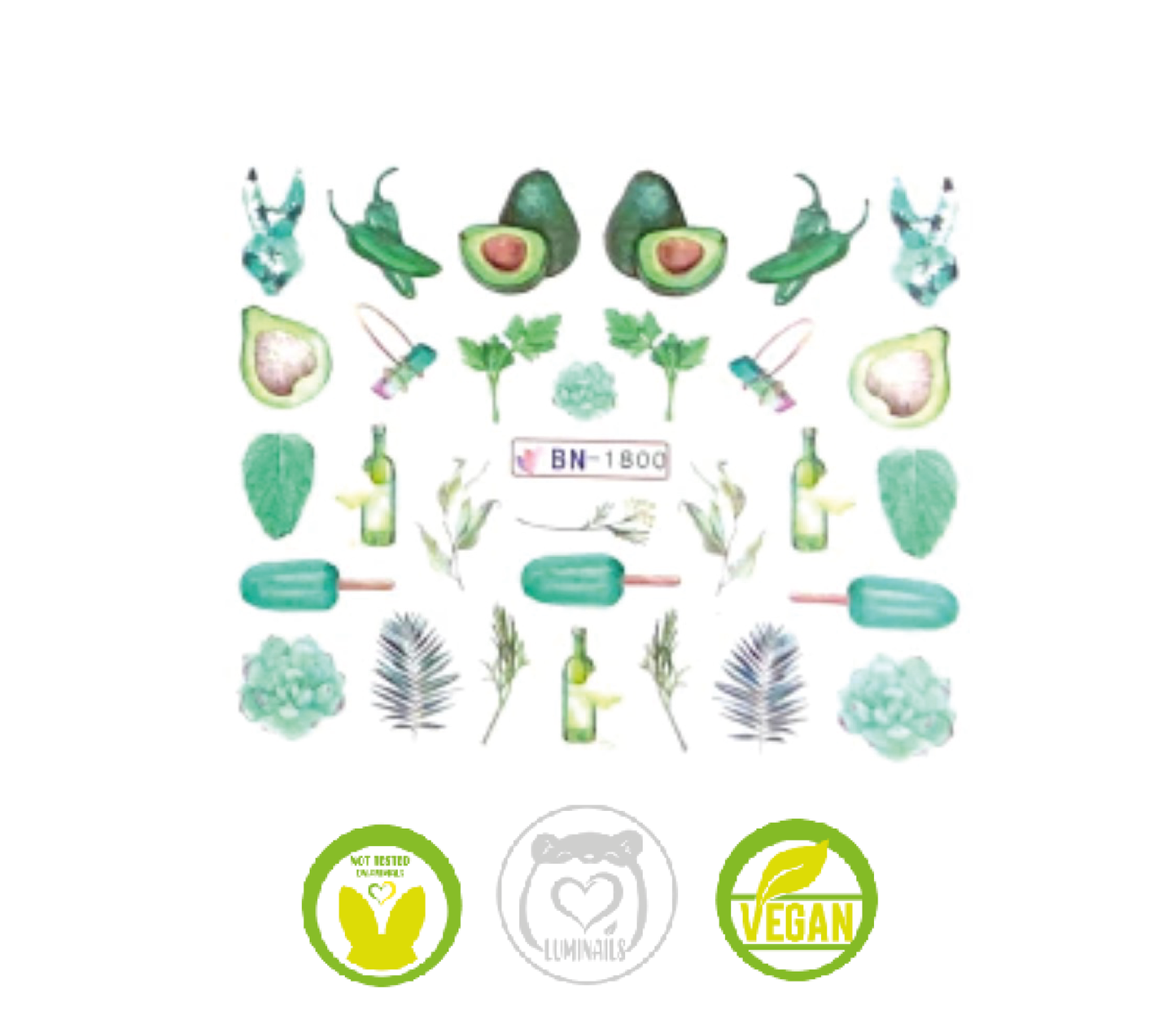 Waterdecal Trasferello: SUMMER COLORS (7 varianti)