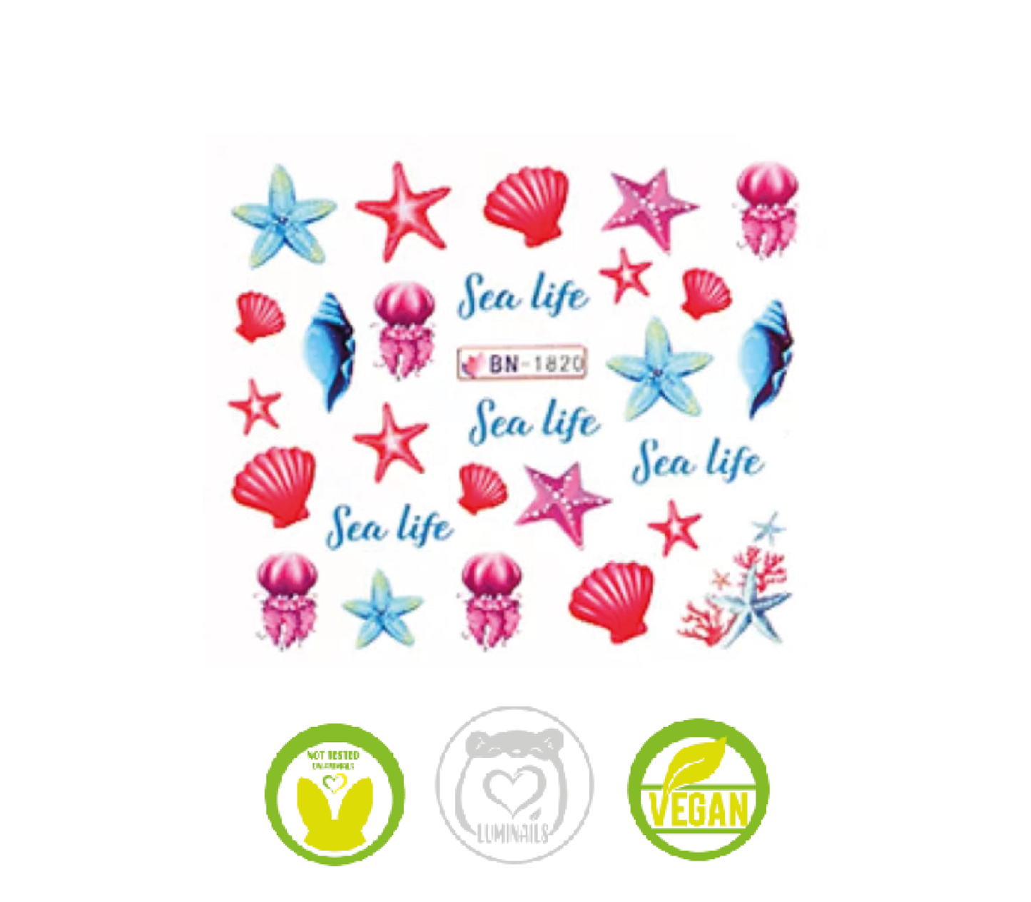 Waterdecal Trasferello: SEA LIFE (11 varianti)