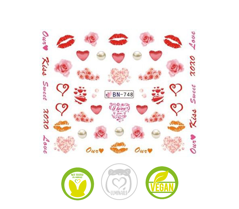 Waterdecal Trasferelli: LOVE & WORDS (30 varianti)