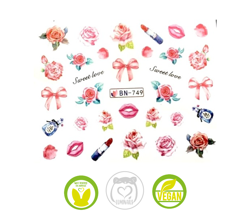 Waterdecal Trasferelli: LOVE & WORDS (30 varianti)