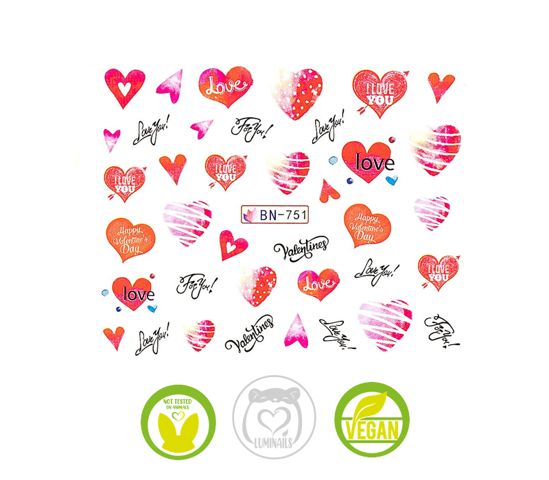 Waterdecal Trasferelli: LOVE & WORDS (30 varianti)