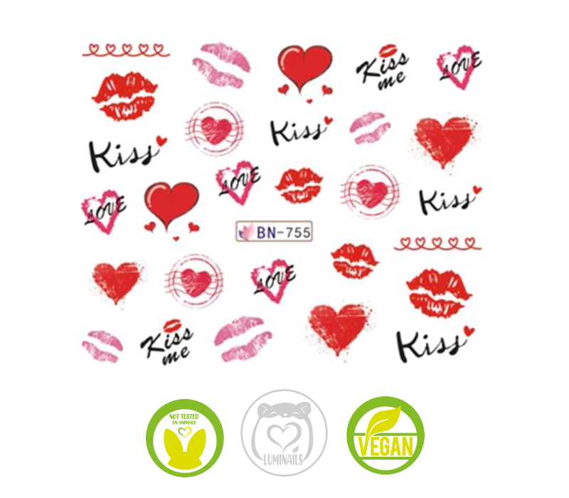 Waterdecal Trasferelli: LOVE & WORDS (30 varianti)