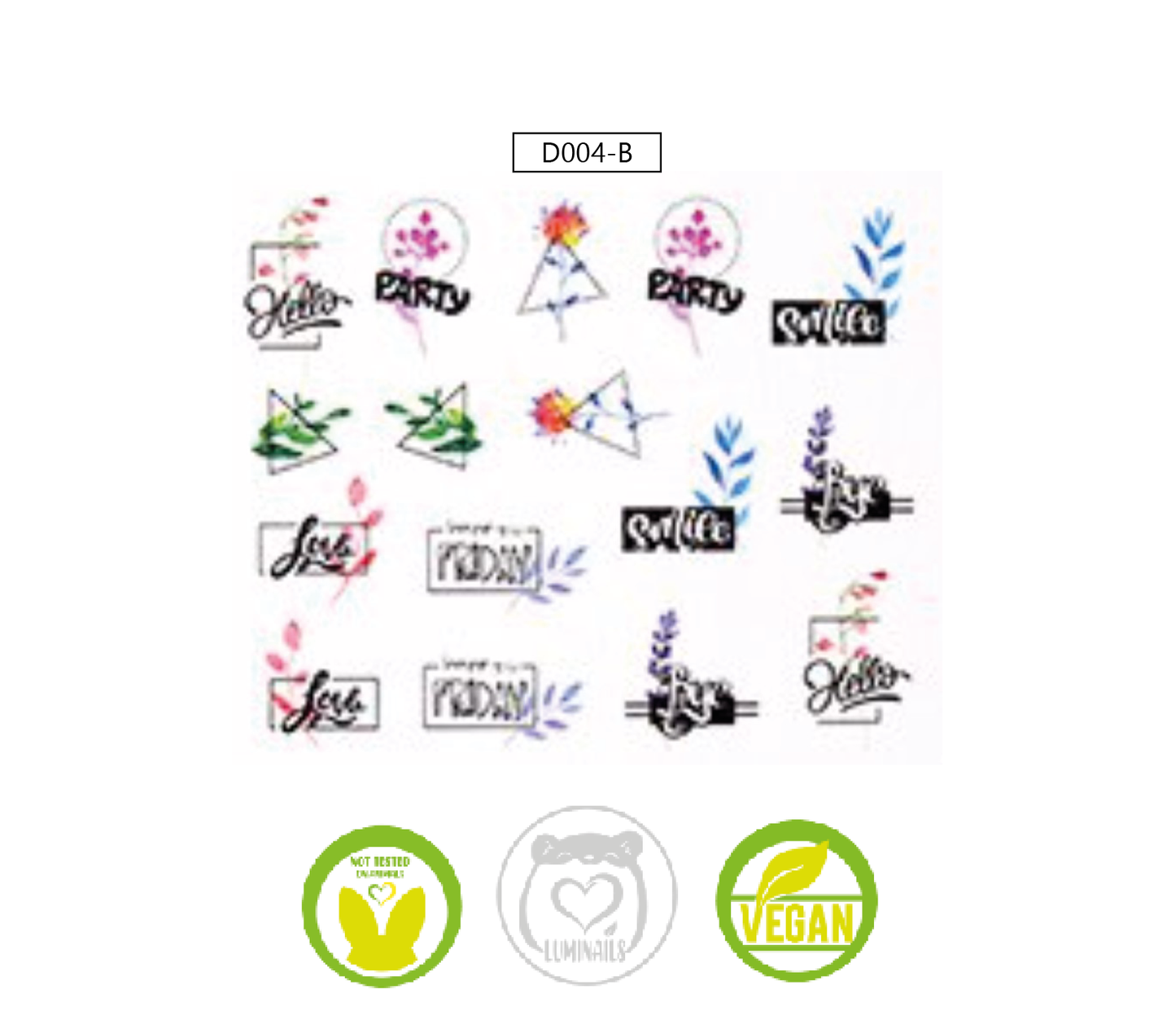 Waterdecal Trasferello: SPRING (36 varianti)