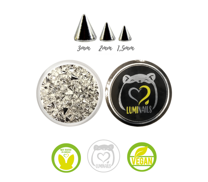 Borchie Punk 3D Metal Silver