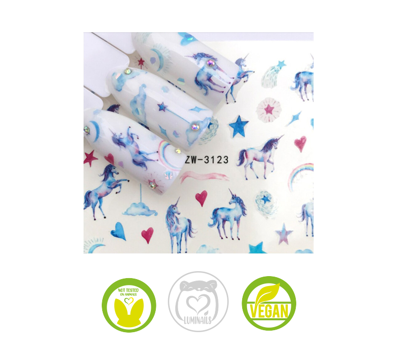 Waterdecal Trasferelli: UNICORNI (6 varianti)